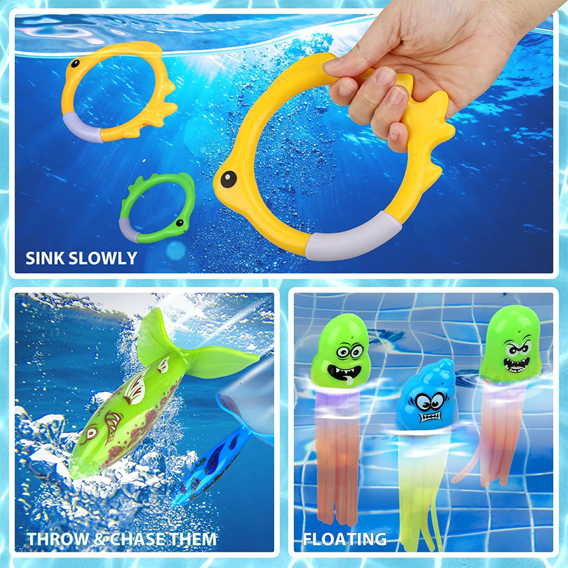 Bath Toys Pool Diving Toy for Children and Adult Underwater Summer Swimming Games Practice Parent Child Interaction Water Game 221118