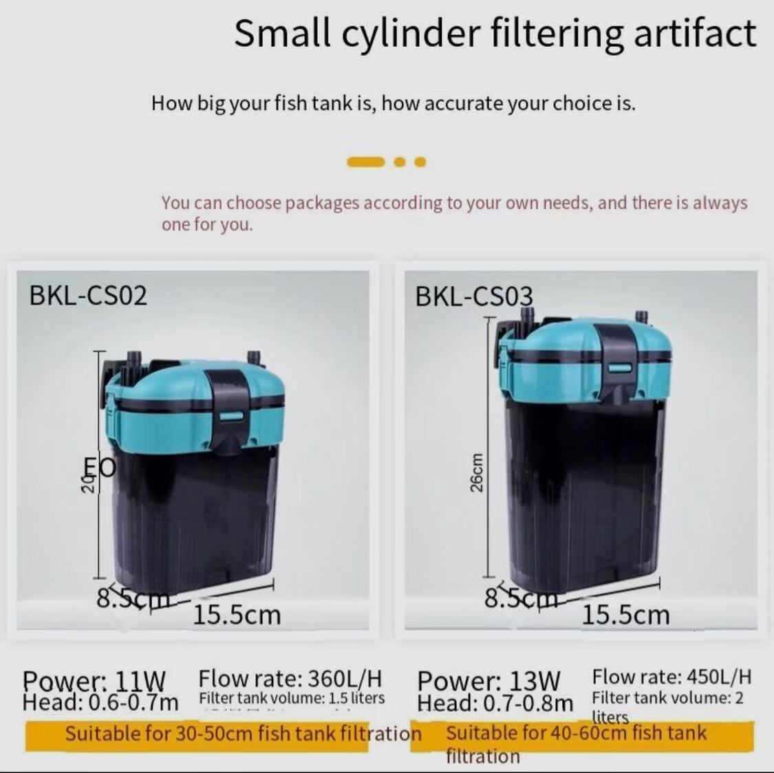 Filtration Heating Fish tank external filter barrel threeinone water purification circulating filter pump hanging waterfall aquarium accessories 22111