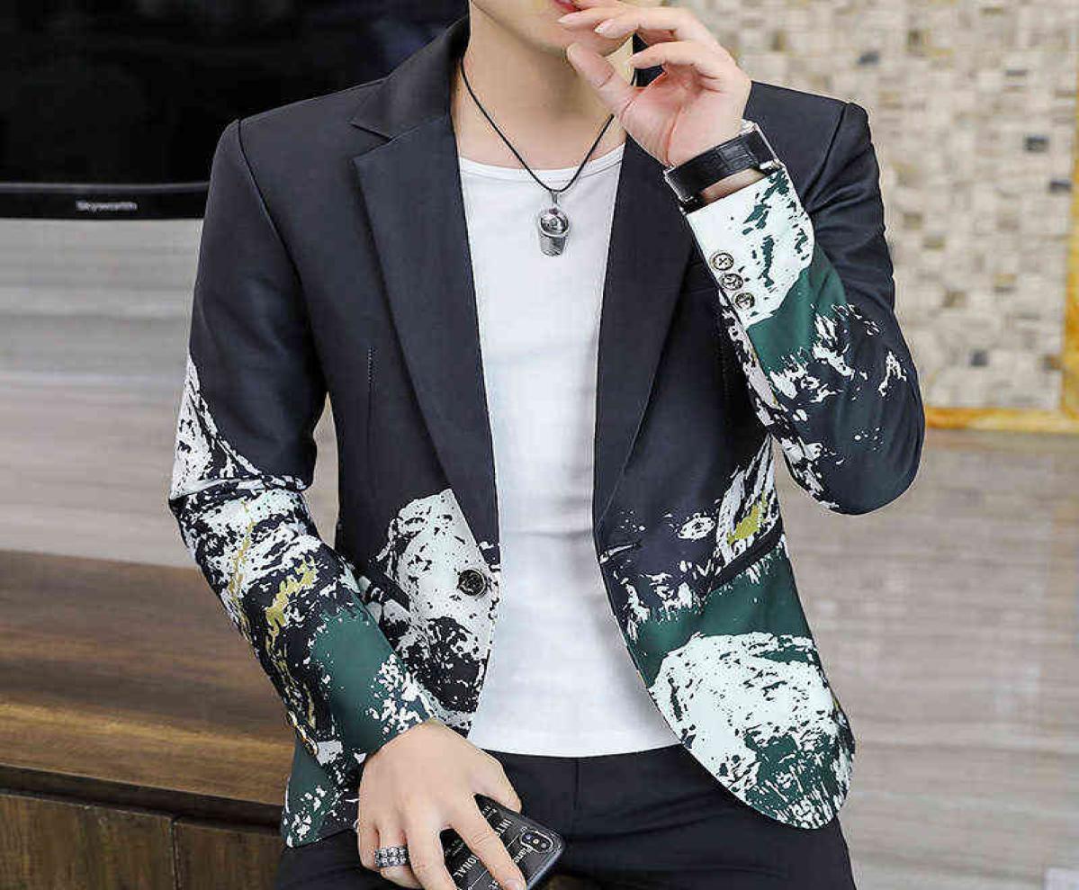 Suits Blazers Hoo 2022 Men Autumn New Fashion Casual Blazer Gradient Color Printed Blazer J2209067591762, Black
Suits Blazers Hoo 2022 Men Autumn New Fashion Casual Blazer Gradient Color Printed Blazer J2209067591762, Black