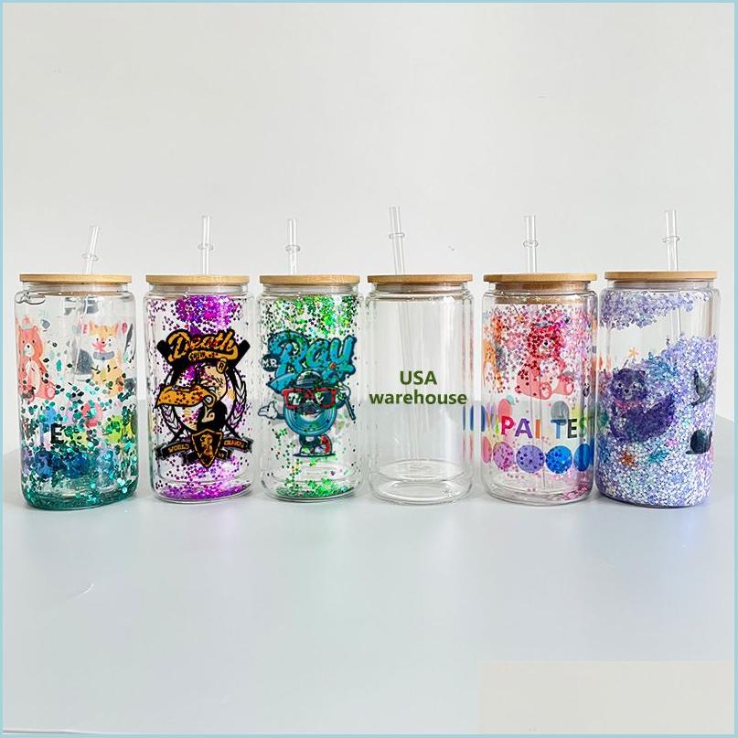Tumblers Us Warehouse Sublimation Glass Tumblers 16Oz 25Oz Double Wall Snow Globe Cups Blank Bamboo Lid Beer Can Mason Jar Mug With Dhbvp, Clear
Tumblers Us Warehouse Sublimation Glass Tumblers 16Oz 25Oz Double Wall Snow Globe Cups Blank Bamboo Lid Beer Can Mason Jar Mug With Dhbvp, Clear
