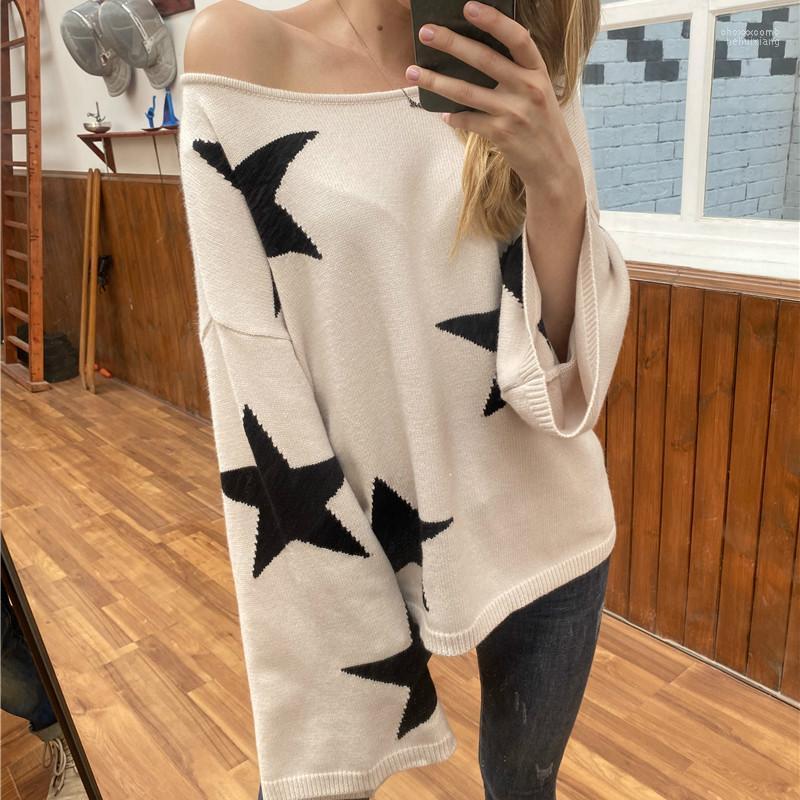 Women' Sweaters Women' Women Sweater Flare Sleeve Oversize Knitwear Pullovers Casual Female Knitted Jumper Autumn Winter Loose Stars, Black
Women' Sweaters Women' Women Sweater Flare Sleeve Oversize Knitwear Pullovers Casual Female Knitted Jumper Autumn Winter Loose Stars, Black