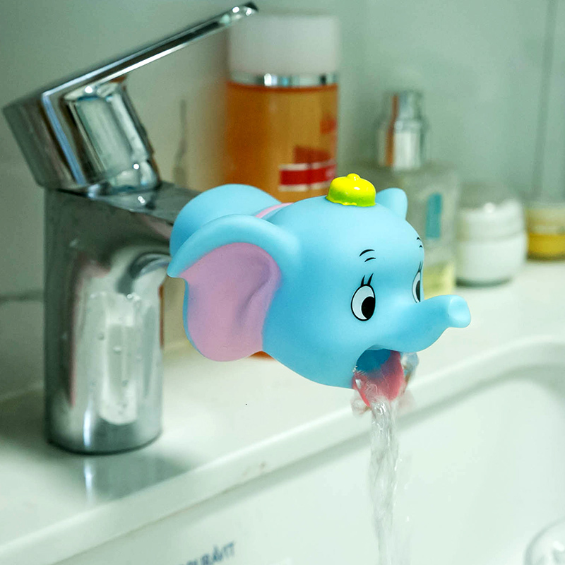 Bath Toys Lovely Cartoon Faucet Extender Kids Hand Washing In Bathroom Sink Accessories Kitchen Convenient Baby Helper Toy 221118