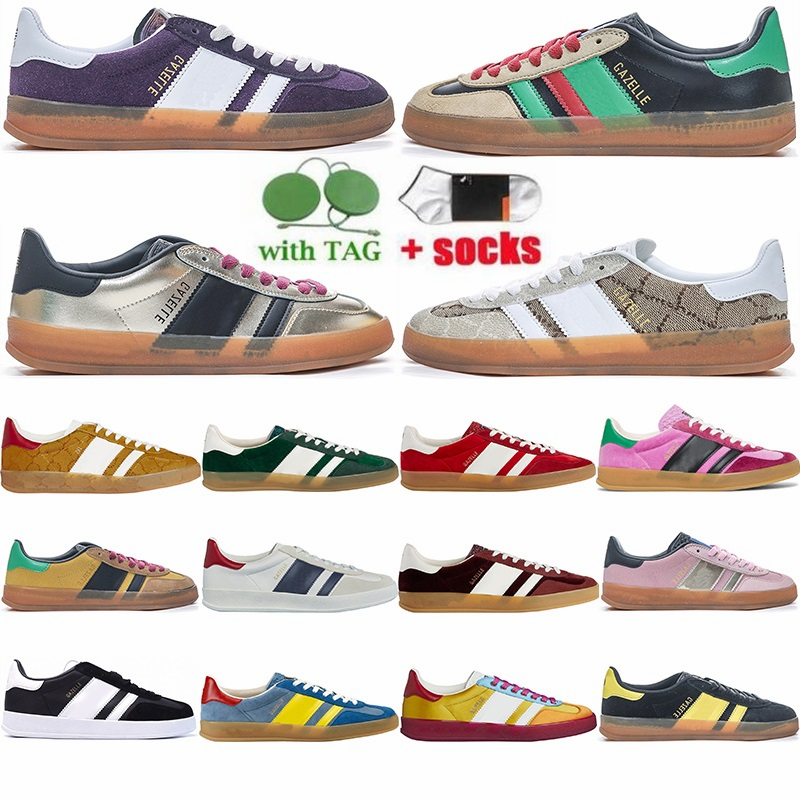 Plate-forme Dress Shoes Fashion Luxurys Designer Sneaker For Men Women Light Blue Silk Green Suede Red Velvet Flats Heels Gazelle Trainers 2023
Plate-forme Dress Shoes Fashion Luxurys Designer Sneaker For Men Women Light Blue Silk Green Suede Red Velvet Flats Heels Gazelle Trainers 2023