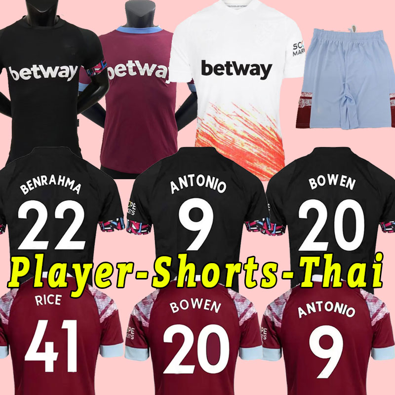 22 23 West Hams BOWEN RICE soccer jersey BENRAHMA LANZINI ANTONIO YARMOLENKO NOBLE FORNALS DAWSON Vlasic SOUCEK 2022 2023 football shirt uniforms Men Plyer version, Away+patch
22 23 West Hams BOWEN RICE soccer jersey BENRAHMA LANZINI ANTONIO YARMOLENKO NOBLE FORNALS DAWSON Vlasic SOUCEK 2022 2023 football shirt uniforms Men Plyer version, Away+patch