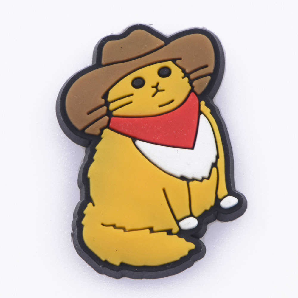 1pcs Farm Animal shoe Accessories For Sandals Shoes Charms Pvc Cats Fior Days Chicken Duck Cow Animals clog shoe Charm Gifts