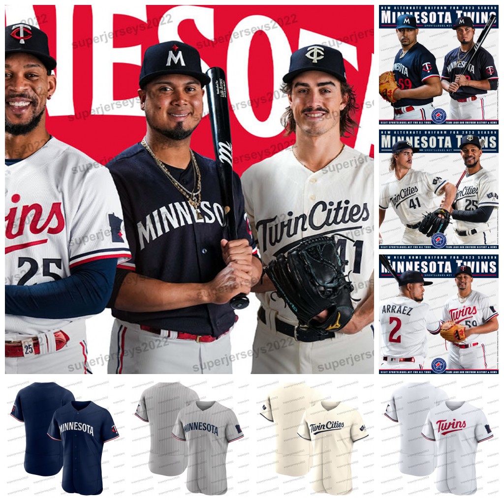 Minnesotas 25 Byron Buxton Twin 2023 New Jersey Max Kepler Luis Arraez Carlos Correa Joe Ryan Jhoan Duran Gary Sanchez Nick Gordon Kenta Maeda Chris Paddack, 60th white flex base
Minnesotas 25 Byron Buxton Twin 2023 New Jersey Max Kepler Luis Arraez Carlos Correa Joe Ryan Jhoan Duran Gary Sanchez Nick Gordon Kenta Maeda Chris Paddack, 60th white flex base