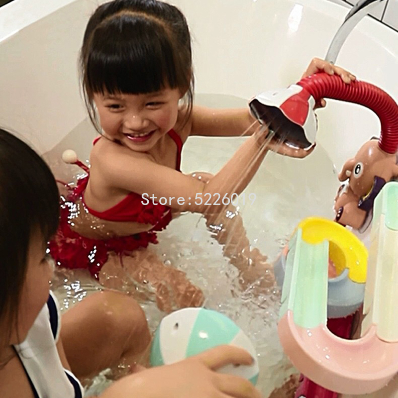 Bath Toys Electric Elephant Water Spray For Kids Baby room tub Faucet Shower Strong Suction Cup Children Game 221118