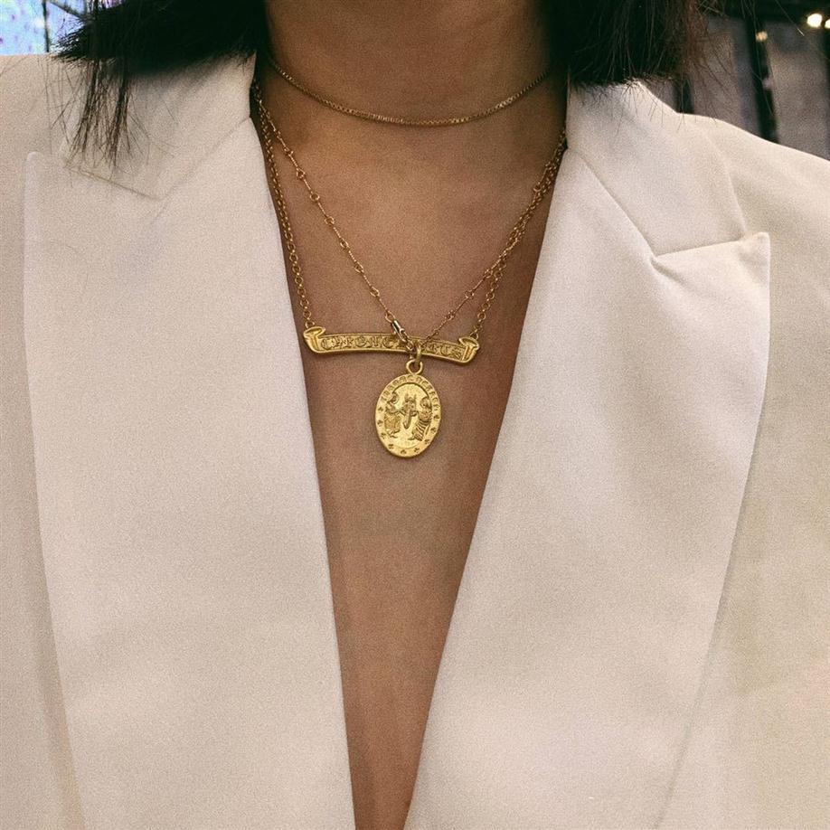 Chrome Net Red Same Crowe Gold Coin Necklace Fashion Personality Mix and Match New Metal Style Creative Clavicle Chain Hearts237K
Chrome Net Red Same Crowe Gold Coin Necklace Fashion Personality Mix and Match New Metal Style Creative Clavicle Chain Hearts237K