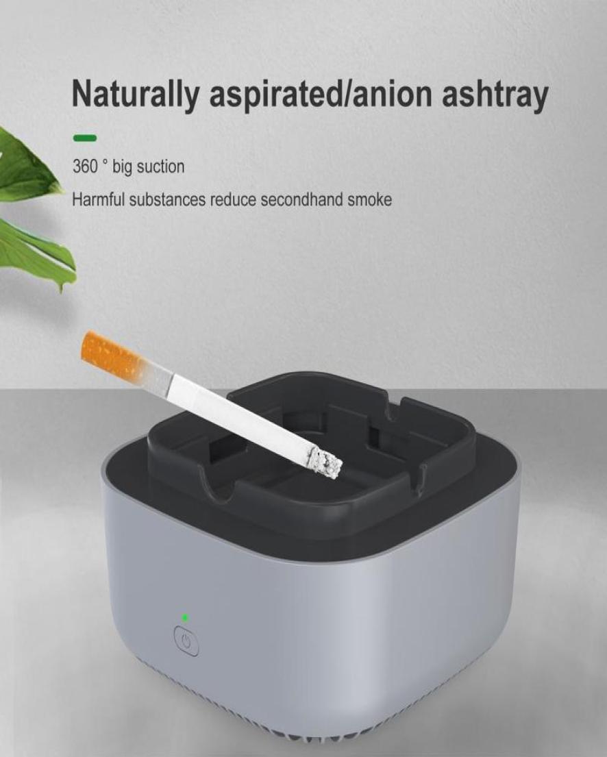 

Direct Suction Smokeless Ashtray Negative Ion Filter Cotton 360 Surround Automatic Shut down 600mAh Air Purifier cenice 220523