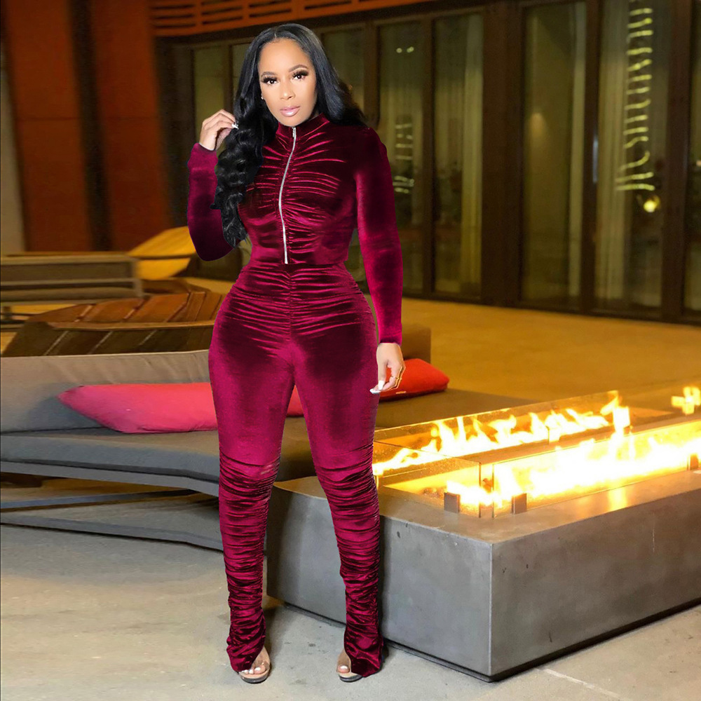 Women s Two Piece Pants Winter Velvet Stacked Activesuit Sweatsuit Women Set Zipper Jacket Suit Streetwear Tracksuit Fitness Outfit 221119, Gold
Women s Two Piece Pants Winter Velvet Stacked Activesuit Sweatsuit Women Set Zipper Jacket Suit Streetwear Tracksuit Fitness Outfit 221119, Gold