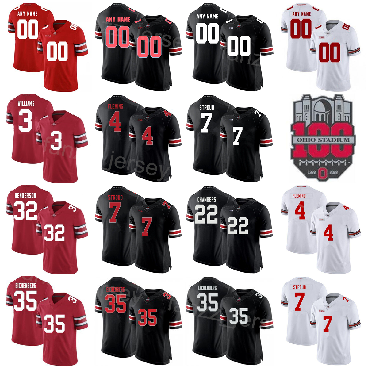 NCAA Football Ohio State Buckeyes 100th College 22 Steele Chambers Jerseys 3 Teradja Mitchell Josh Proctor Cody Simon Eichenberg Chris Olave Garrett Wilson Custom, Grey
NCAA Football Ohio State Buckeyes 100th College 22 Steele Chambers Jerseys 3 Teradja Mitchell Josh Proctor Cody Simon Eichenberg Chris Olave Garrett Wilson Custom, Grey