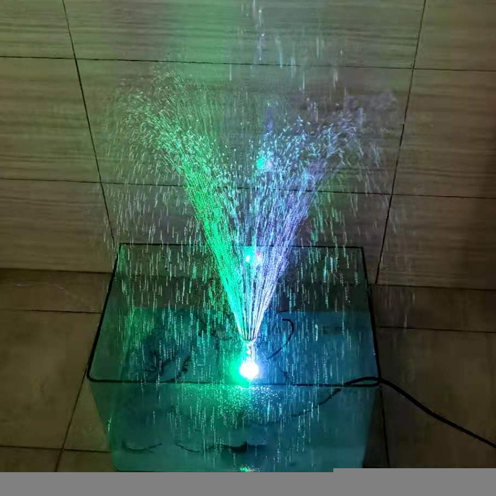 Air Pumps Accessories 15W UltraQuiet Submersible Water Pump With 12 LED Lights Aquarium Water Fountain Pump Filter Fish Tank Pond LED Water Pump D30 2