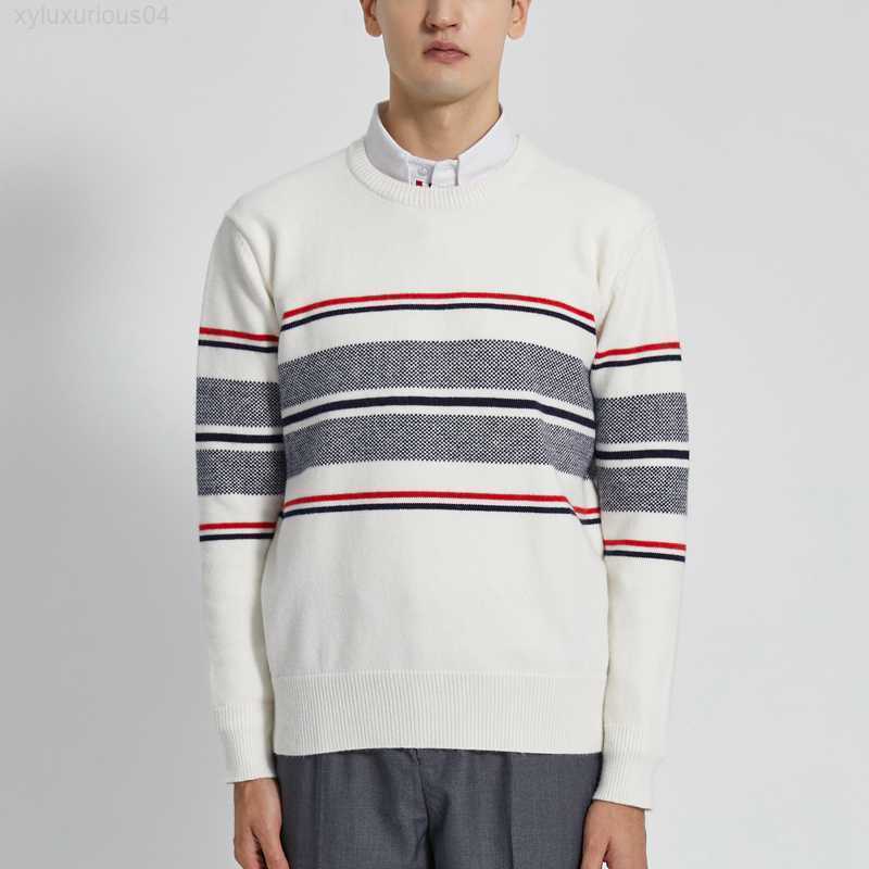 Tb Men's Sweater 2022 Korean Design Luxury Brand Coats Hem Striped O-neck Knitted Pullover Harajuku Women's Sweaters, White
Tb Men's Sweater 2022 Korean Design Luxury Brand Coats Hem Striped O-neck Knitted Pullover Harajuku Women's Sweaters, White
