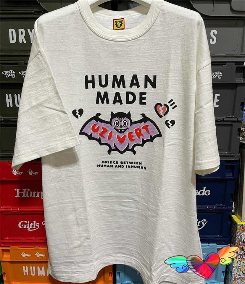 Men's T-Shirts 2022ss Bat Graphic Human Made T-shirt Men Women 1 1 Tee Slogan Tops Loose Fit T Shirt Short Sleeve G221118