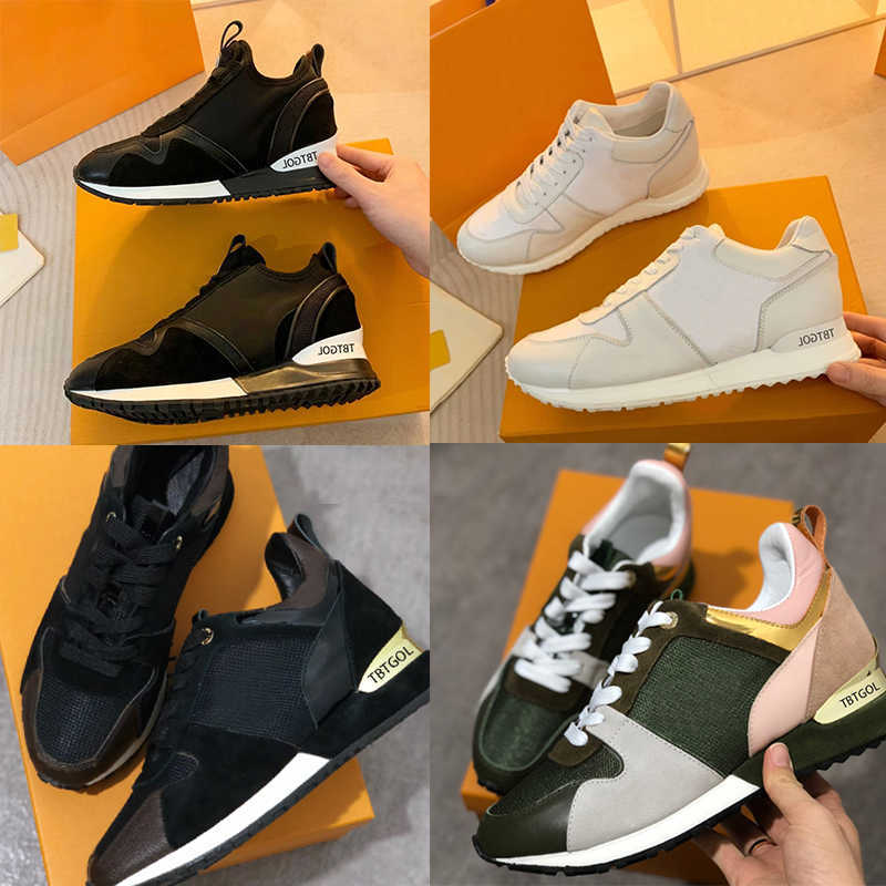 2022 Designer Luxury Leather Casual Shoes High Quality Retro Men Women Leather Classic Run Away Sneakers Lace Up Fashion 3D Printing Outdoor Sneaker With Box NO12