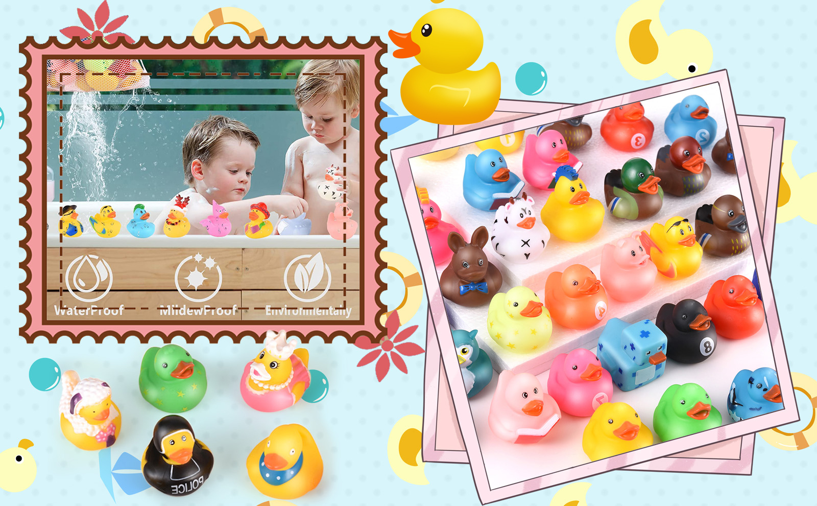 Bath Toys Rubber Duck 25 Pack Kids Tub Float Cake Decor Birthday Gift School Classroom Prize Trick Or Treat Car Decoration 221118