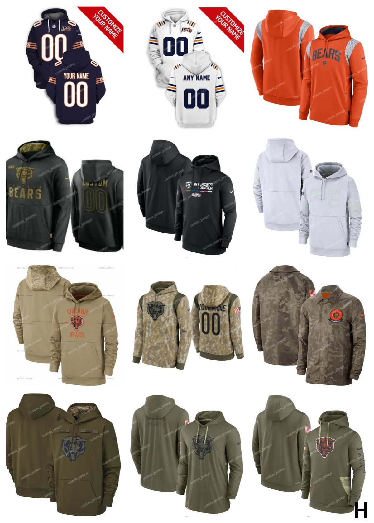 Men Women Youth Chicago''Bears''Hoodie Olive 2022 Salute to Service Therma Performance Pullover Custom White Black Armygreen''NFL''Hoodie
Men Women Youth Chicago''Bears''Hoodie Olive 2022 Salute to Service Therma Performance Pullover Custom White Black Armygreen''NFL''Hoodie
