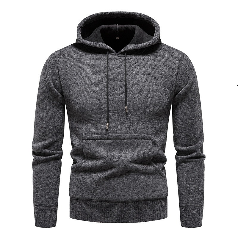Men's Hoodies Sweatshirts Sweater Men's Hooded Korean Version Slim Knitted Pullover Sweater Men's Top Trendy Slim Fit Autumn and Winter