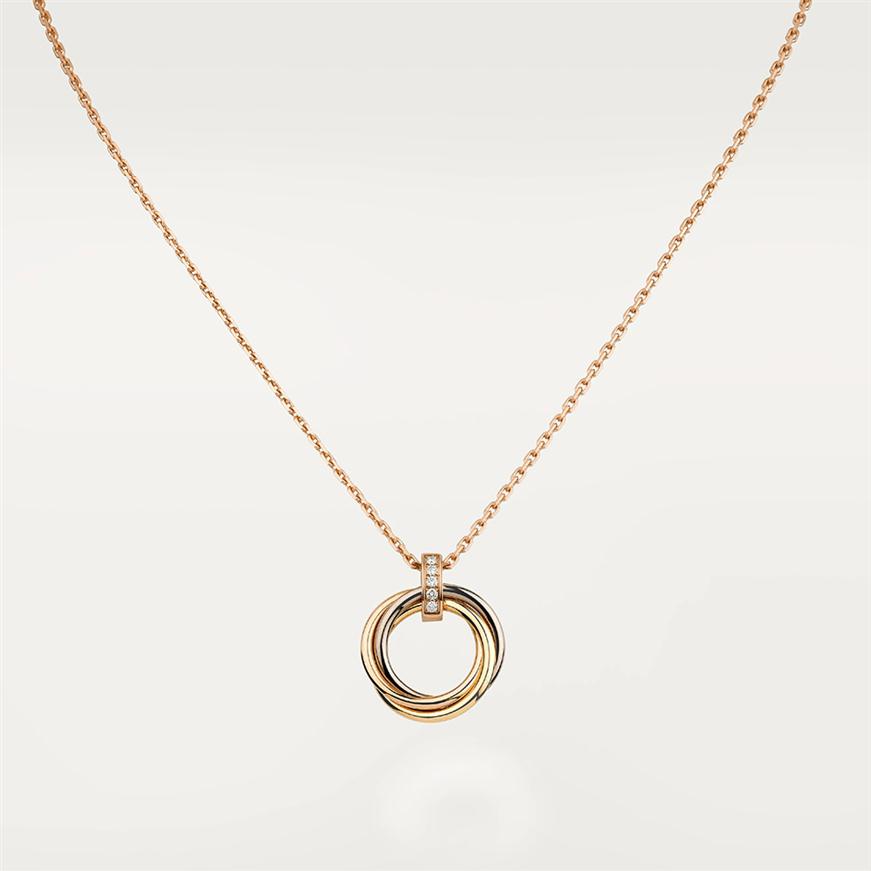 Classic Design Cubic Zirconia Triple Trinity Necklace Pendant Women Girls 316L Titanium Steel Wedding Designer Jewelry Collares Collier213L
Classic Design Cubic Zirconia Triple Trinity Necklace Pendant Women Girls 316L Titanium Steel Wedding Designer Jewelry Collares Collier213L