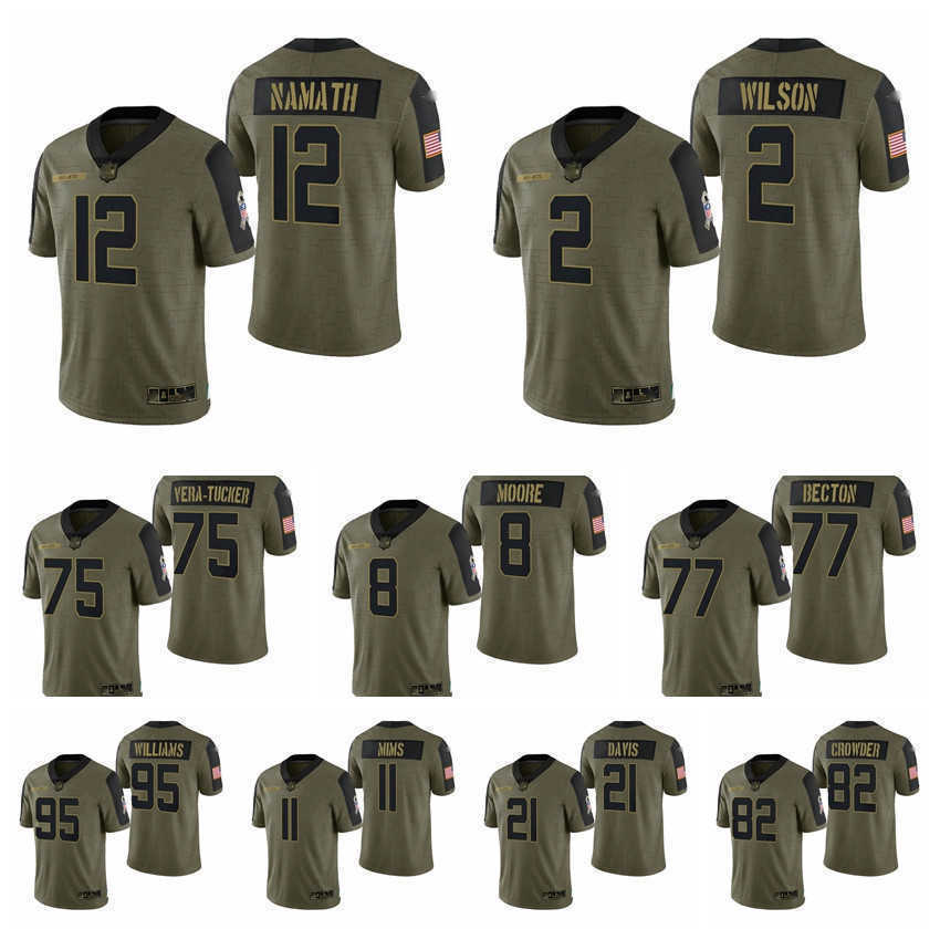 Jersey New York Men Women Youth Jet 12 Joe Namath 2 Zach Wilson 8 Elijah Moore C.J. Mosley Olive Alijah Vera-Tucker Mekhi Becton 2021 Salute To
Jersey New York Men Women Youth Jet 12 Joe Namath 2 Zach Wilson 8 Elijah Moore C.J. Mosley Olive Alijah Vera-Tucker Mekhi Becton 2021 Salute To