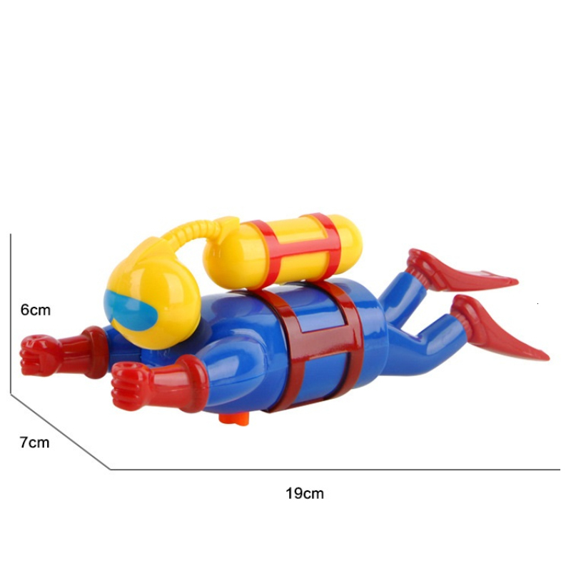 Bath Toys Baby Swimmers Scuba Diver Funny Wind Up Clockwork For Children Shower Cute Kids Gift 221118