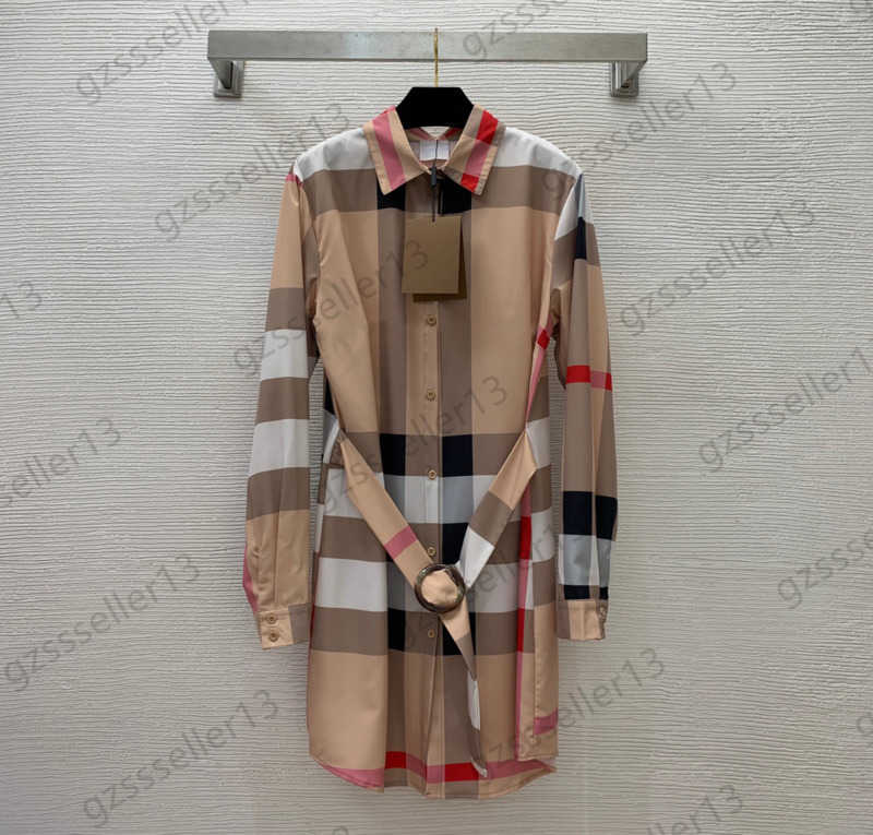 Dress Womens Designer Clothing Casual Dresses Contrast Color Plaid Printed Lapel Long-sleeved Shirt Dress Belt Slim Loose Straight Maxiskit Woman Apparel 1970
Dress Womens Designer Clothing Casual Dresses Contrast Color Plaid Printed Lapel Long-sleeved Shirt Dress Belt Slim Loose Straight Maxiskit Woman Apparel 1970