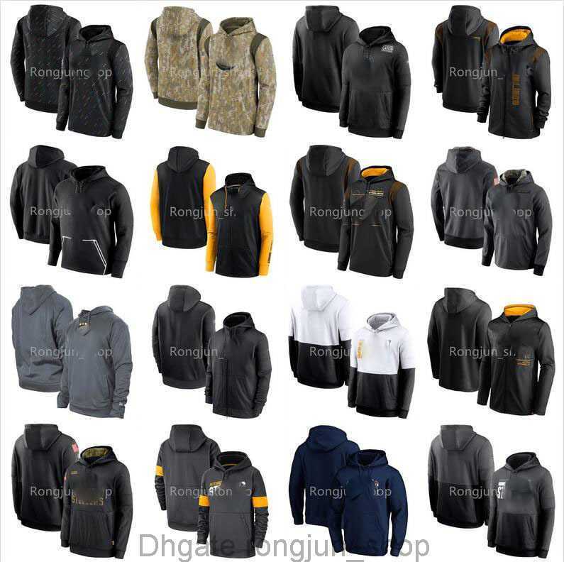 Jersey Pittsburgh''Steelers''Football Sweatshirt Salute to Service Sideline Crucial Catch Therma Performance Pullover Hoodie''NFL''Men Youth, Picture