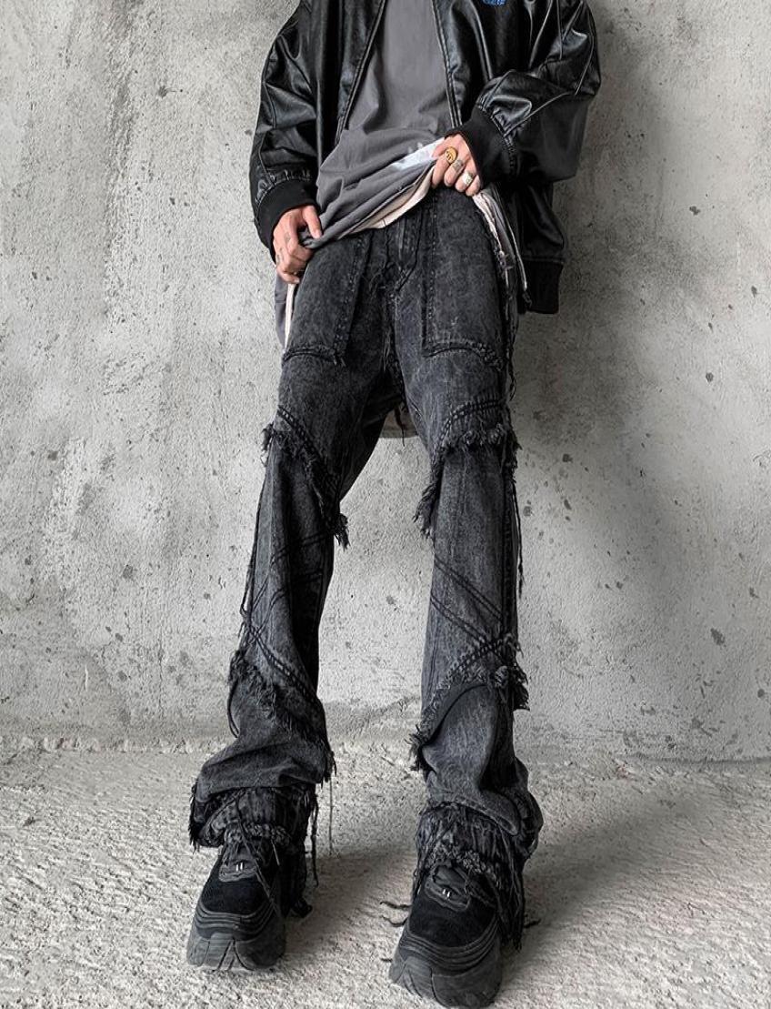 Men039s Jeans Hip Hop Vintage Men Fringed Midrise Straightleg Flared Pants Distressed Black Casual Baggy Trousers Streetwear 3203101
Men039s Jeans Hip Hop Vintage Men Fringed Midrise Straightleg Flared Pants Distressed Black Casual Baggy Trousers Streetwear 3203101