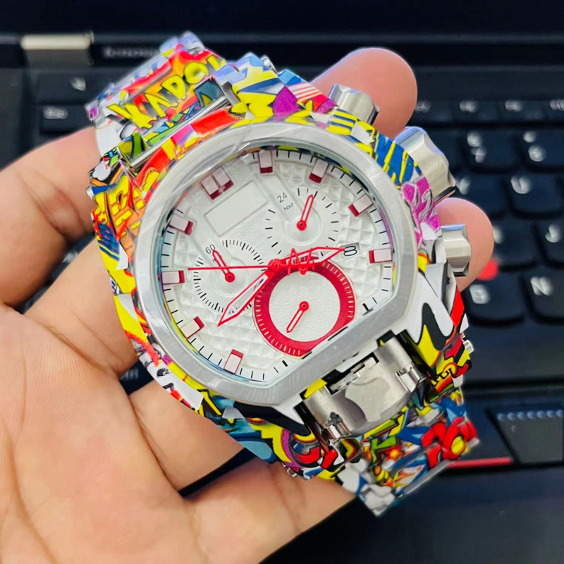 Men's Sports Quartz Watch INVICTO Reserve Bolt Zeus Cartoon Personality Large Dial Waterproof Compass World Time All hands can be operated
Men's Sports Quartz Watch INVICTO Reserve Bolt Zeus Cartoon Personality Large Dial Waterproof Compass World Time All hands can be operated