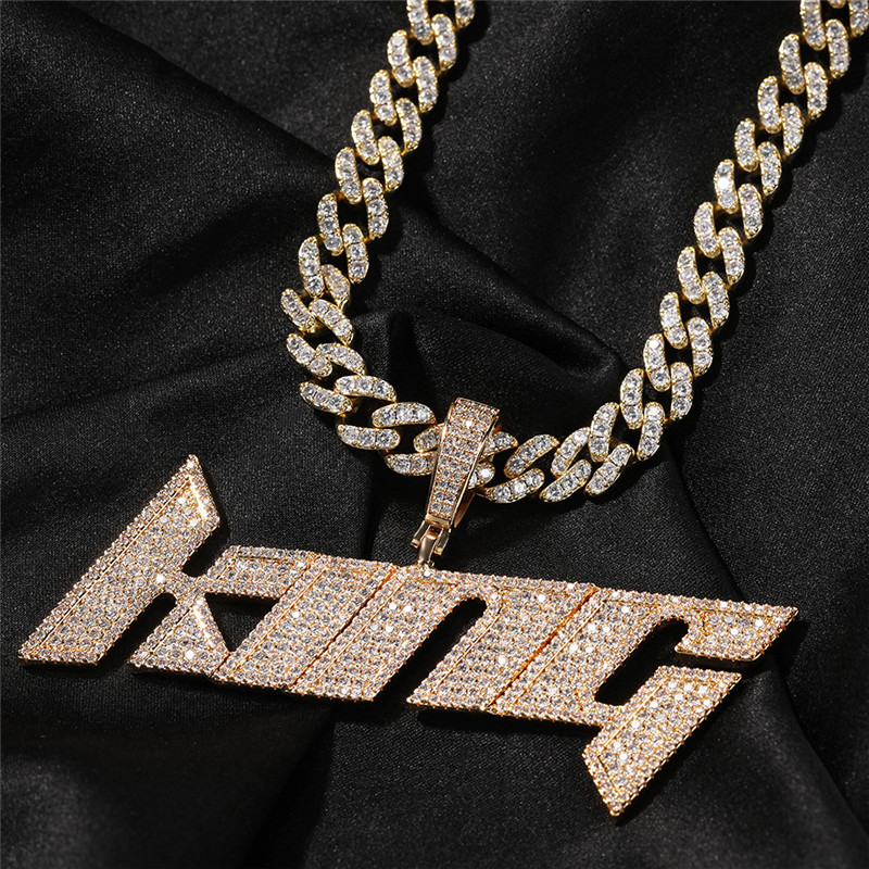 Customized Letter Pendant Copper Set Zircon Fashion Street HipHop Personality Necklace for Men and Women
Customized Letter Pendant Copper Set Zircon Fashion Street HipHop Personality Necklace for Men and Women