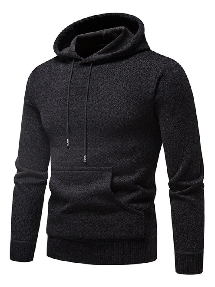 Men's Hoodies Sweatshirts Sweater Men's Hooded Korean Version Slim Knitted Pullover Sweater Men's Top Trendy Slim Fit Autumn and Winter
