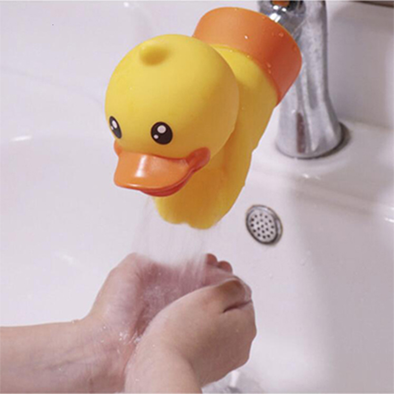 Bath Toys Lovely Cartoon Faucet Extender Kids Hand Washing In Bathroom Sink Accessories Kitchen Convenient Baby Helper Toy 221118