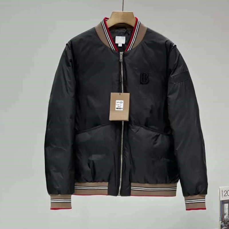 down Winter tech jacket mens zippered cardigan coat burb designer jackets tb embroidered windbreaker men women Down coats 2023