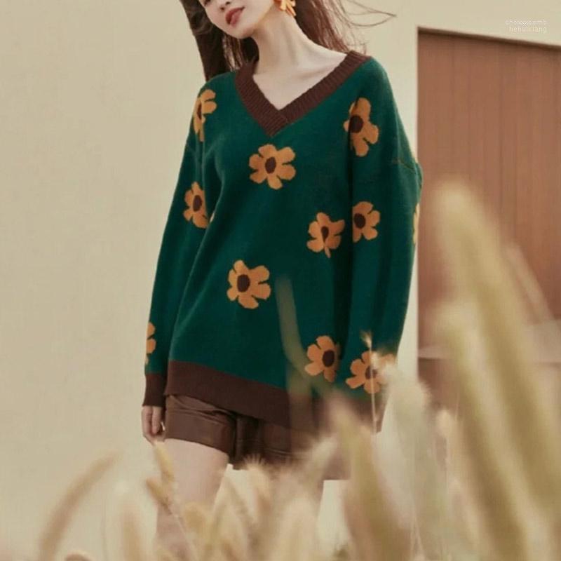 Women' Sweaters Women' Jacquard Knit Green Sweater Thick 2022 Autumn Winter Women V Neck Loose Pullover Oversize Jumper
Women' Sweaters Women' Jacquard Knit Green Sweater Thick 2022 Autumn Winter Women V Neck Loose Pullover Oversize Jumper