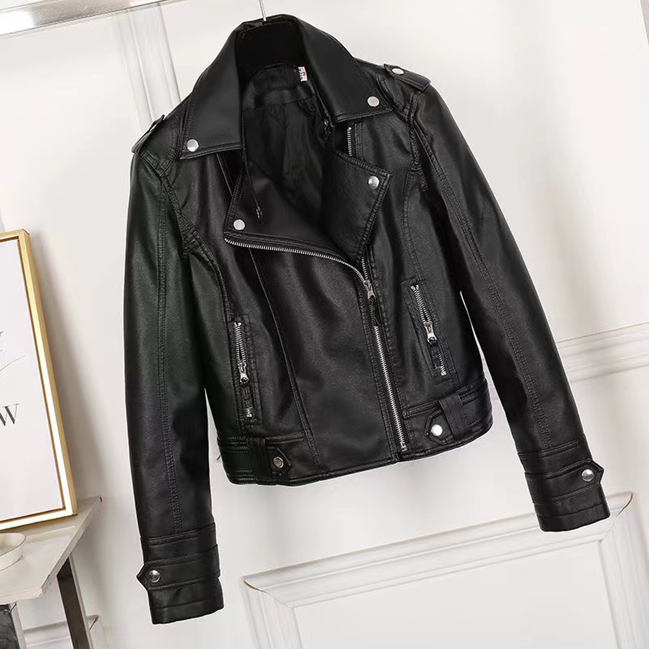 Womens Jackets Woman Coats Autumn Spring Style Slim For Lady Genuine Leather Jacket Designer Coat E618