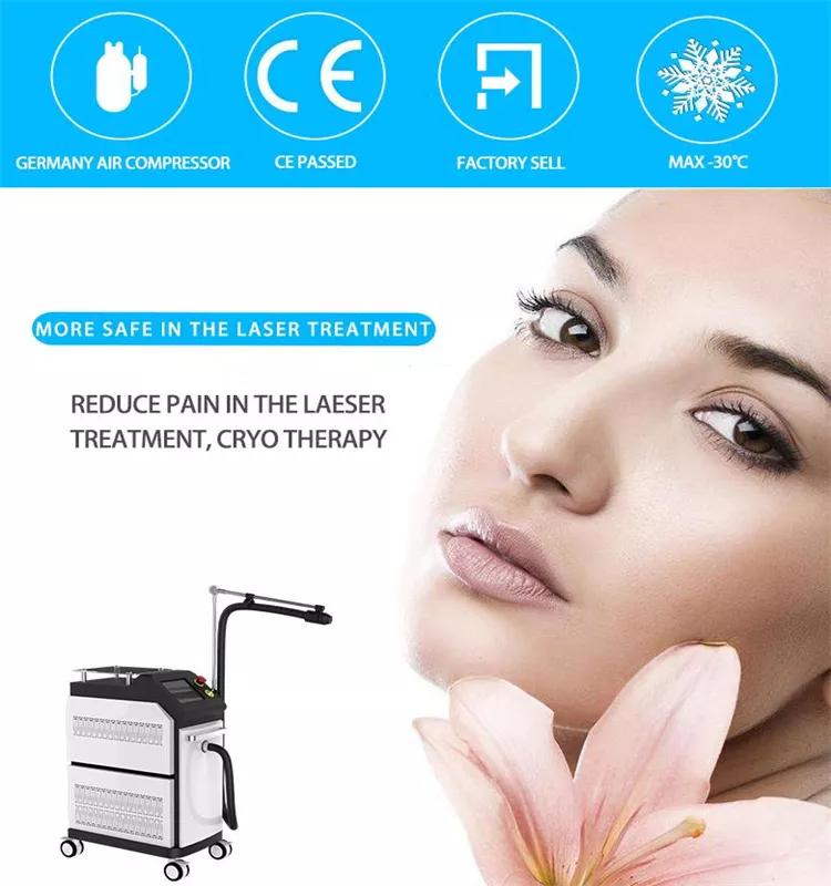 Vertical Pain Relief Low Temperature Cold For Laser Treatment Cryo Chiller Cold Air Skin Cooling Machine
Vertical Pain Relief Low Temperature Cold For Laser Treatment Cryo Chiller Cold Air Skin Cooling Machine