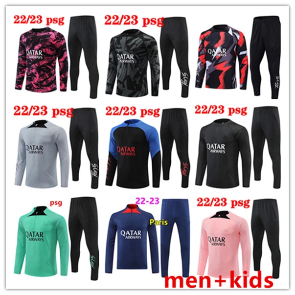 22/23 Half zipper PSGs soccer tracksuit MBAPPE 22 23 Classic style MARQUINHOS VERRATTI KIMPEMBE ICARDI DI MARIA DRAXLER adult kids football paris training sets
22/23 Half zipper PSGs soccer tracksuit MBAPPE 22 23 Classic style MARQUINHOS VERRATTI KIMPEMBE ICARDI DI MARIA DRAXLER adult kids football paris training sets