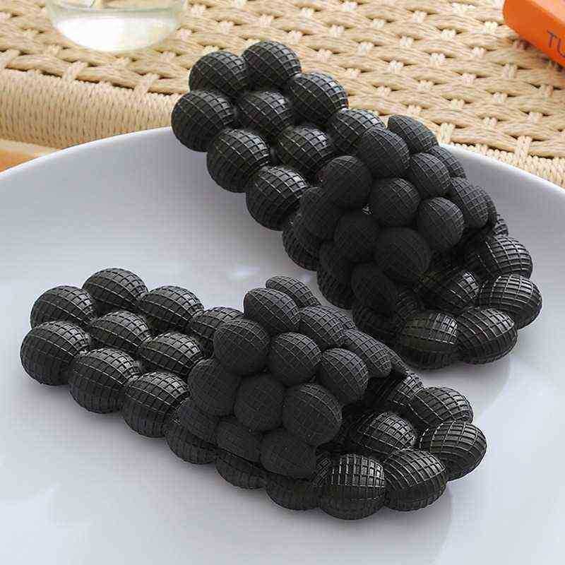 Summer New Slippers Bubble Ball Massage Sole Women Sandals Cozy Couples Bathroom Slides Indoor Outdoor AntiSlip Sandals Shoes J220716