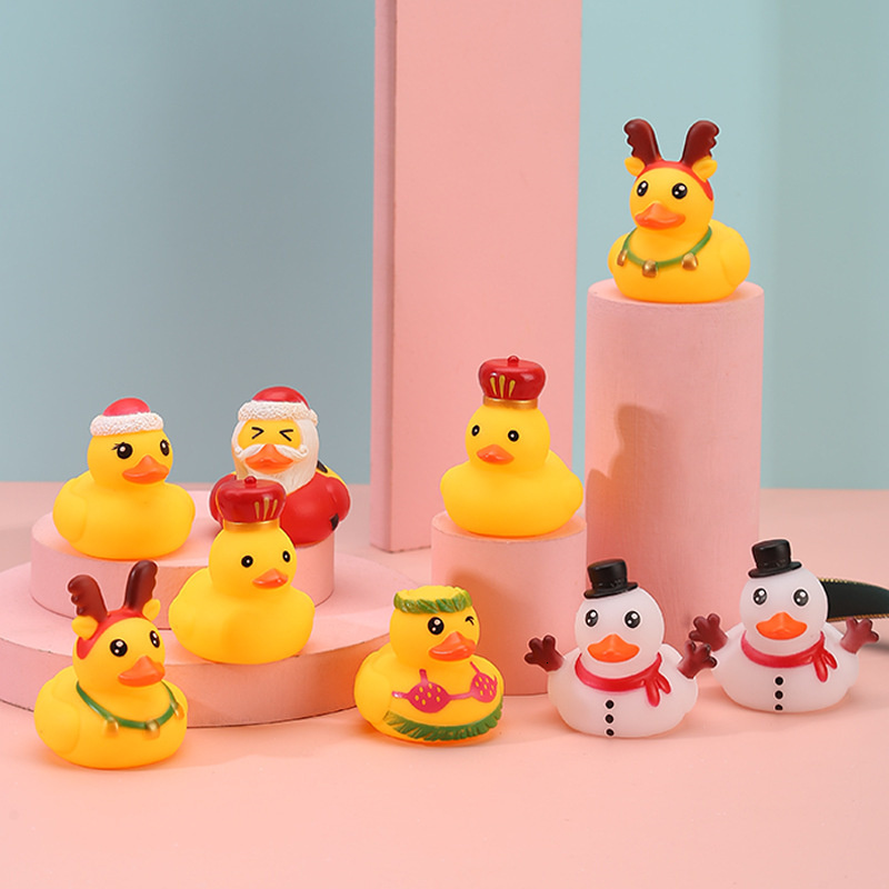 Bath Toys Christmas Gift Rubber Duck Baby Indoor room Tub Outdoor Beach Pool Water Park Waterfloating Kids 221118