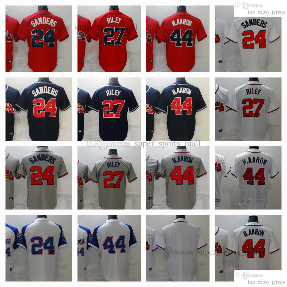 2022-23 New Baseball Jersey Stitched 24 Deion Sanders 27 Austin Riley 44 Hank Aaron Jerseys Men Size S-XXXL Home away Red Blue Grey White, As picture
2022-23 New Baseball Jersey Stitched 24 Deion Sanders 27 Austin Riley 44 Hank Aaron Jerseys Men Size S-XXXL Home away Red Blue Grey White, As picture