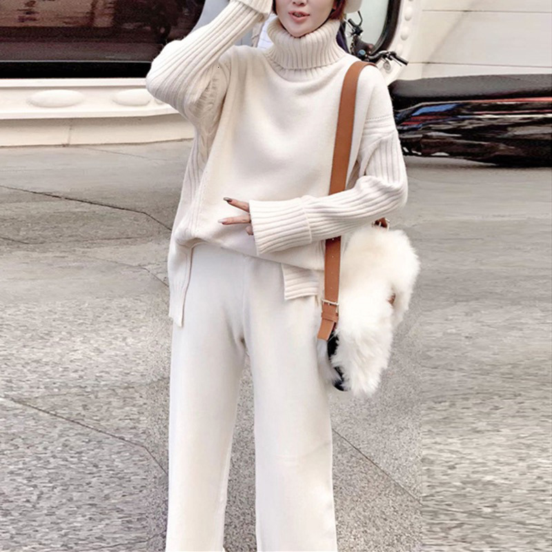 Women s Two Piece Pants Knit Set Warm Sweater Trouser Suit Spring Autumn Knitted Turtleneck Pullovers Wide Legs 2 221119, Pink
Women s Two Piece Pants Knit Set Warm Sweater Trouser Suit Spring Autumn Knitted Turtleneck Pullovers Wide Legs 2 221119, Pink