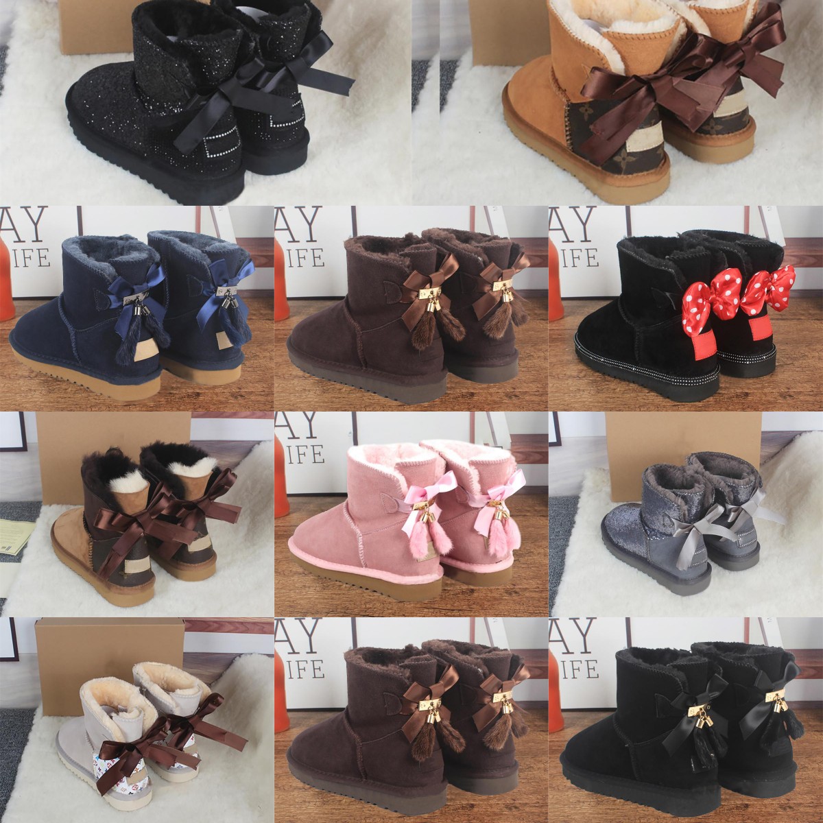 2022 kids uggi cute bow designer snow boots boys girls shoe children tube with velvet cotton kid shoes Australia Classic baby youth toddler infants GS boot, Without box
2022 kids uggi cute bow designer snow boots boys girls shoe children tube with velvet cotton kid shoes Australia Classic baby youth toddler infants GS boot, Without box