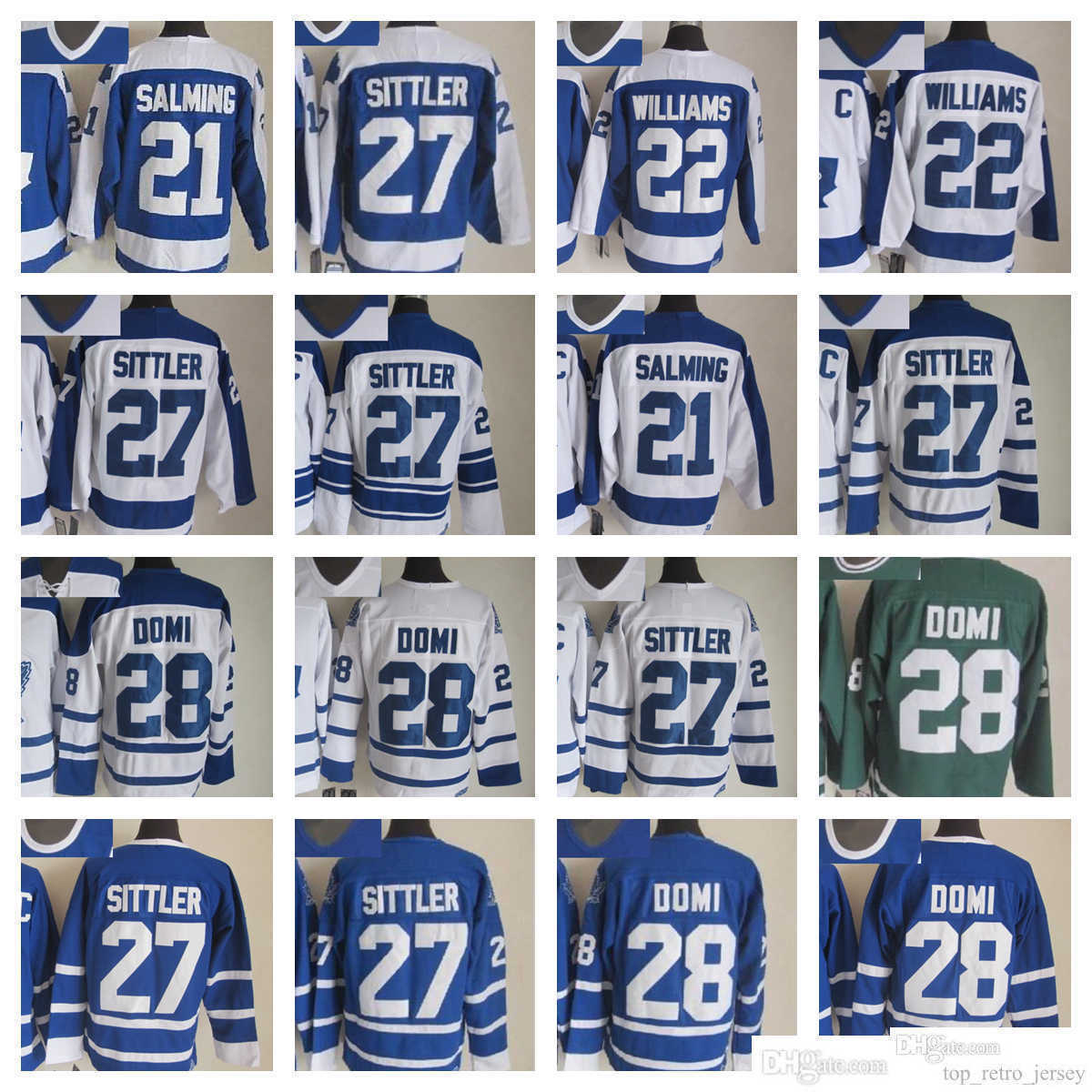 Toronto Maple''Leafs''CCM Retro Hockey Jerseys 22 tiger Williams 21 Borje Salming 27 Darryl Sittler 28 Tie Domi Jersey, Same as picture (with team name)
Toronto Maple''Leafs''CCM Retro Hockey Jerseys 22 tiger Williams 21 Borje Salming 27 Darryl Sittler 28 Tie Domi Jersey, Same as picture (with team name)