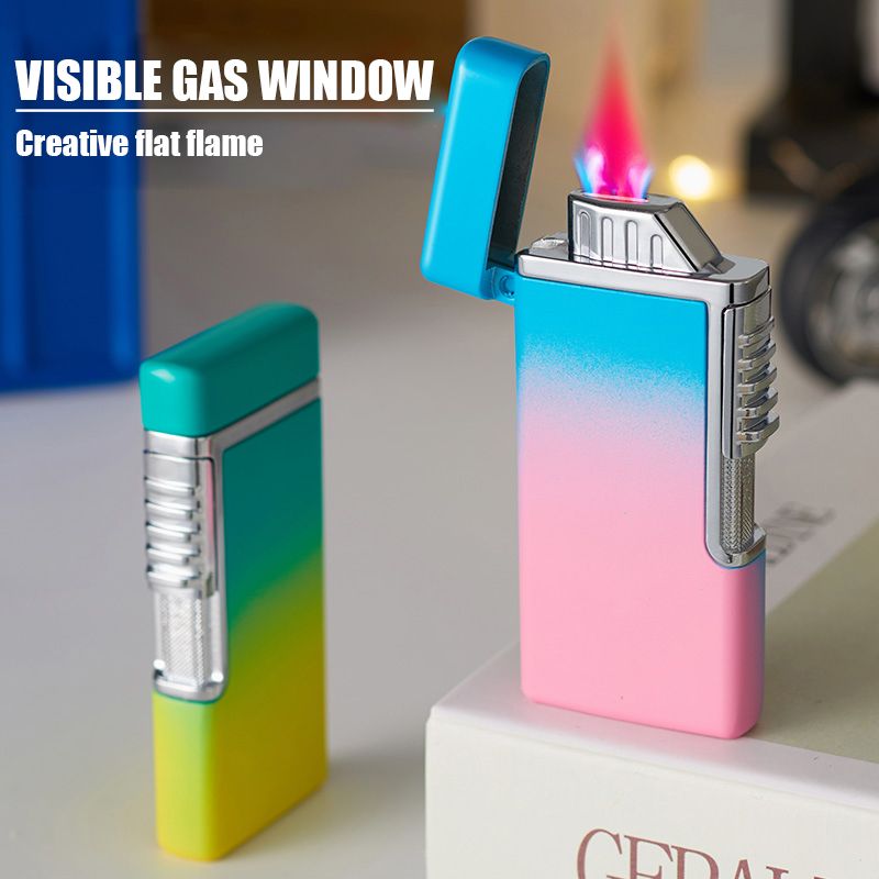 Newest Windproof Red Flame Lighter Jet Butane Gas Cigarette Lighter Creative Flat Flame Torch Lighter Lady Colorful Smoking Accessories Toy
Newest Windproof Red Flame Lighter Jet Butane Gas Cigarette Lighter Creative Flat Flame Torch Lighter Lady Colorful Smoking Accessories Toy