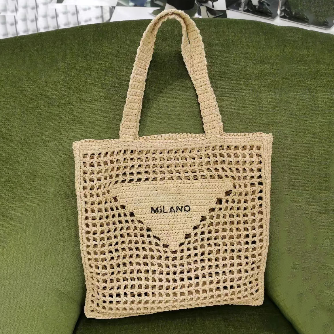 Designer New style Raffia Straw Shoulder Bag Y220401 Summer women's mens weave Beach bags handbag hollow clutch out tote fashion crossbody travel handbags Luxury Bag