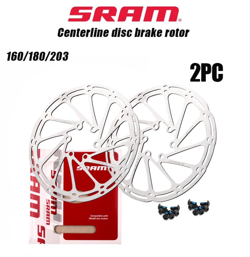 Bike Groupsets SRAM Brake Rotor Centerline 160mm 180mm 203mm Stainless Steel Hydraulic Disc for MTB Road Electric Scooter Parts 22