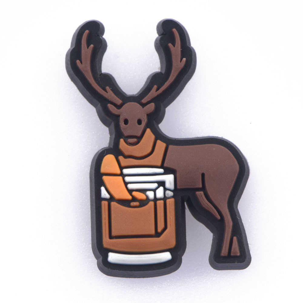 1pcs Farm Animal shoe Accessories For Sandals Shoes Charms Pvc Cats Fior Days Chicken Duck Cow Animals clog shoe Charm Gifts
