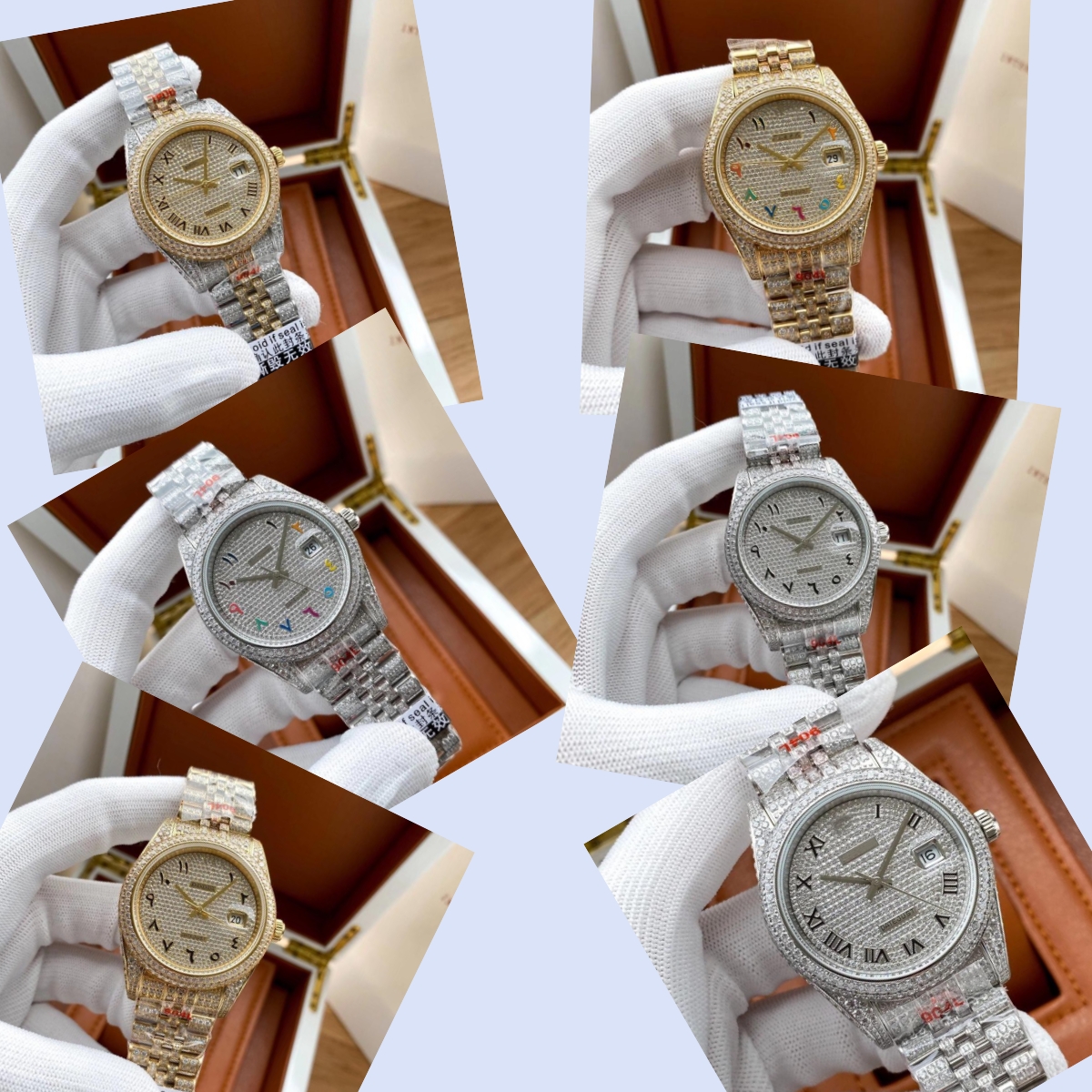 41mm montre de luxe mens watches Automatic machine movement 904L fine steel watch case Swarovski babysbreath diamond watch Wristwatches, As picture
41mm montre de luxe mens watches Automatic machine movement 904L fine steel watch case Swarovski babysbreath diamond watch Wristwatches, As picture