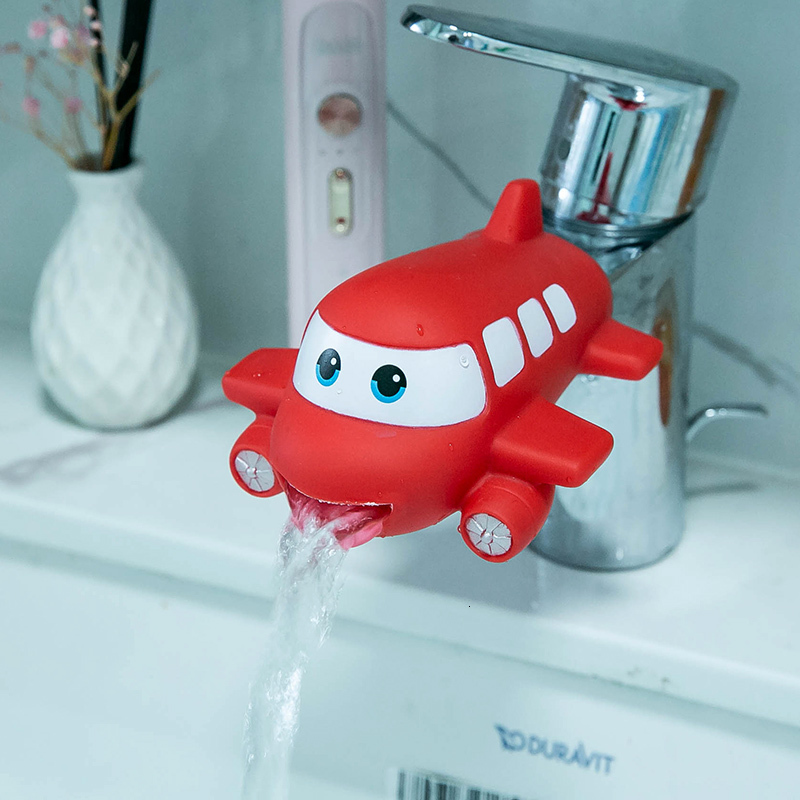 Bath Toys Lovely Cartoon Faucet Extender Kids Hand Washing In Bathroom Sink Accessories Kitchen Convenient Baby Helper Toy 221118