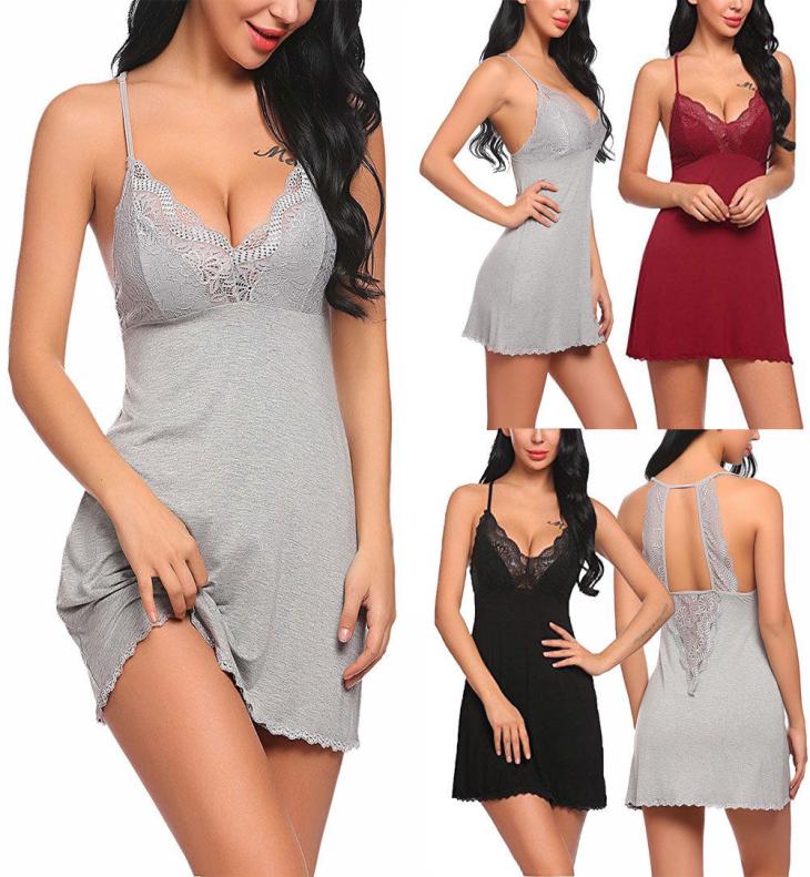 Sexy Lingerie Women Nightdress Lace Mini Dress Deep V Neck Nightgown Sleep Wear Sleepwear Nightdress2307519
Sexy Lingerie Women Nightdress Lace Mini Dress Deep V Neck Nightgown Sleep Wear Sleepwear Nightdress2307519